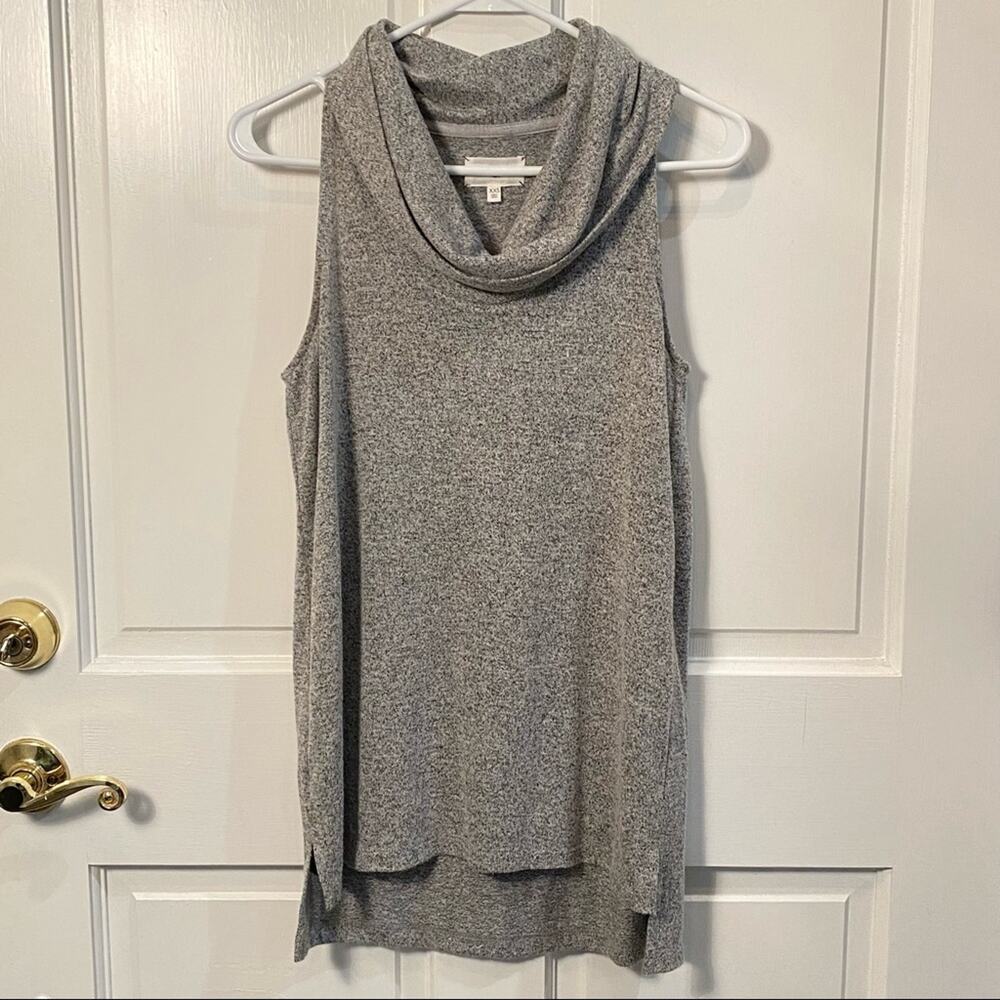 LOU & GREY COWL NECK SLEEVELESS Knit Sweater TANK XXS